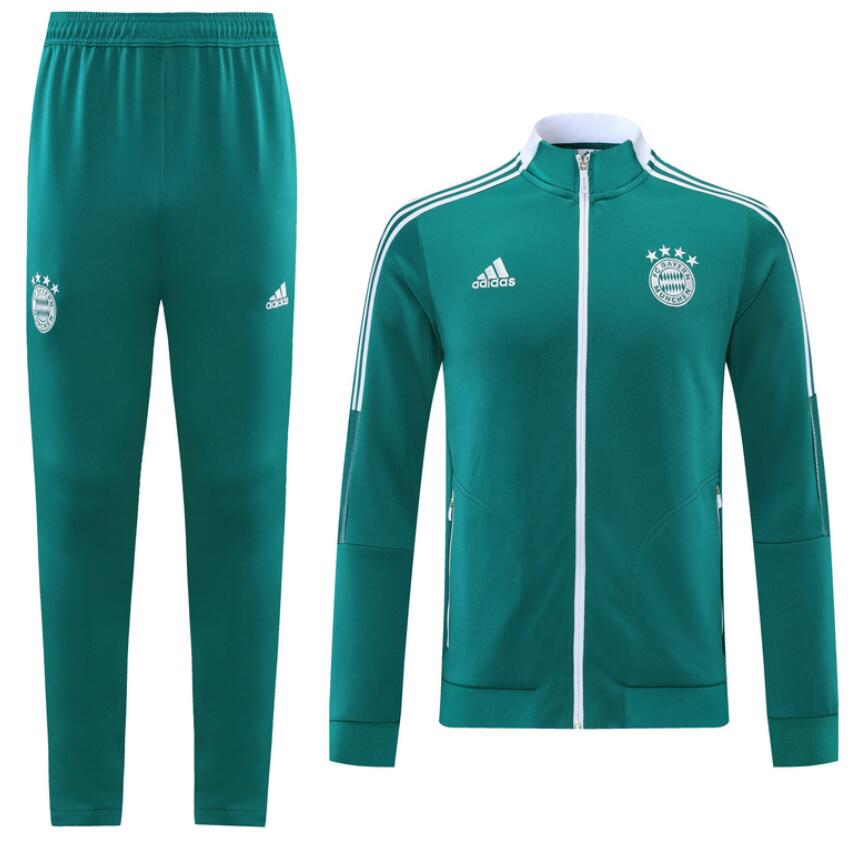 2021/22 Bayern Munich Green Training Kits Jacket with Pants